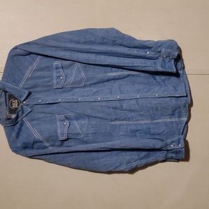 BKE pearl snap long sleeve shirt size XL